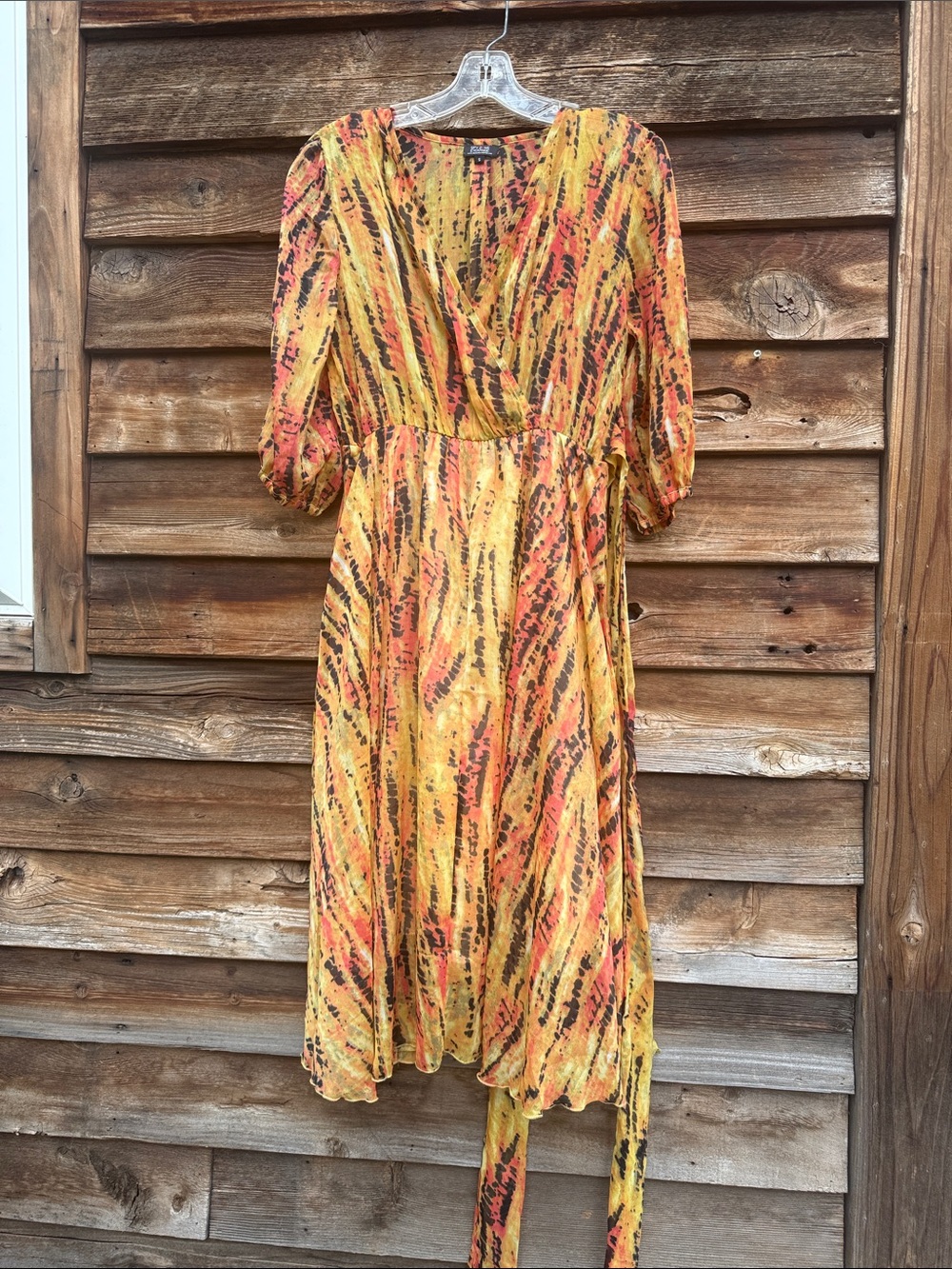 Spy zone exchange dress belted lined